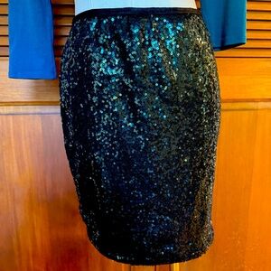 Black/dark green Sequin Skirt